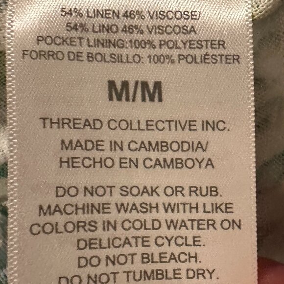 Ellen Tracy Women's Linen Blend Skort Size M Green Tropical Boho Feminine (NEW) - Picture 7 of 12